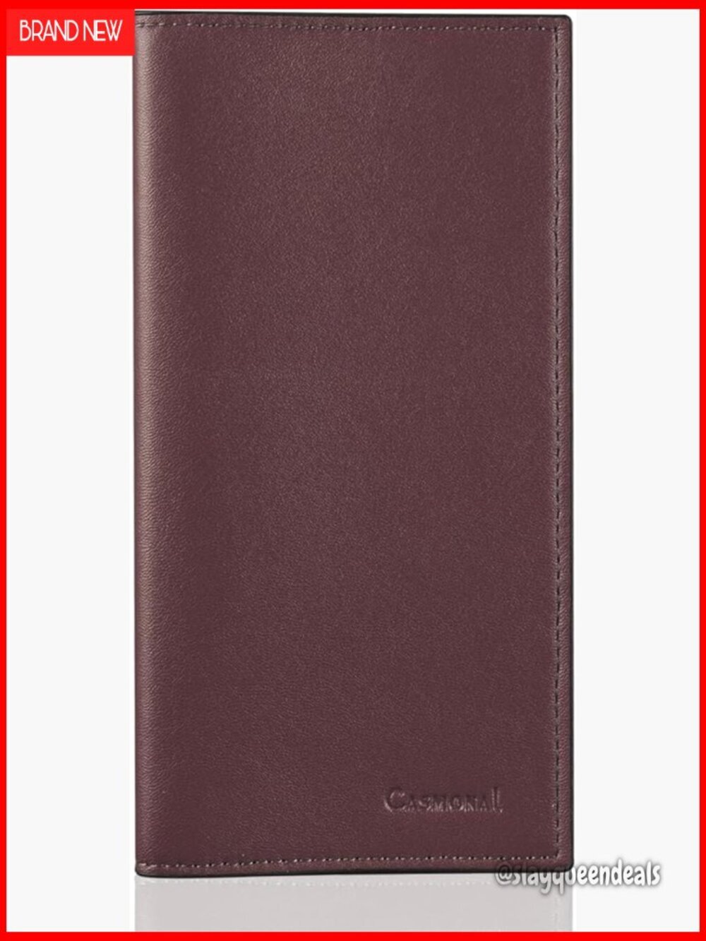 Premium Leather Checkbook Cover Wallet RFID Blocking Slim Design